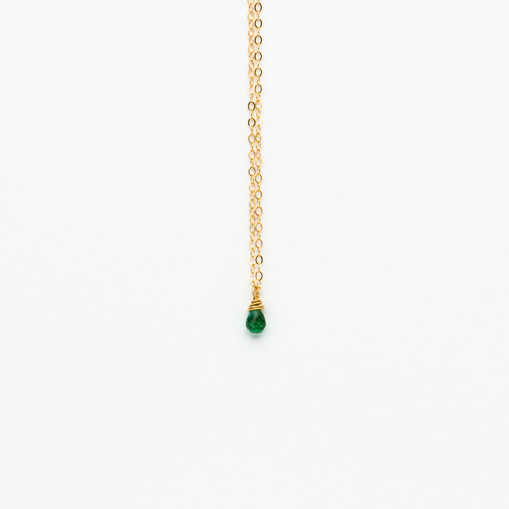 Lhamo - Mini Peridot Teardrop Necklace