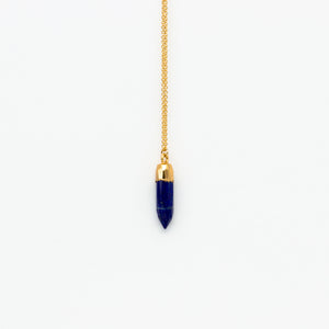 Lhamo - Lapis Spike Necklace