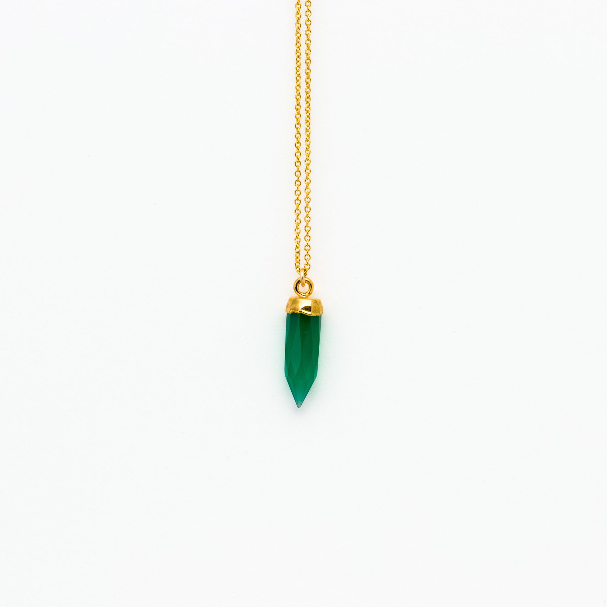 Lhamo - Green Onyx Spike Necklace