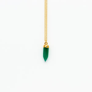 Lhamo - Green Onyx Spike Necklace