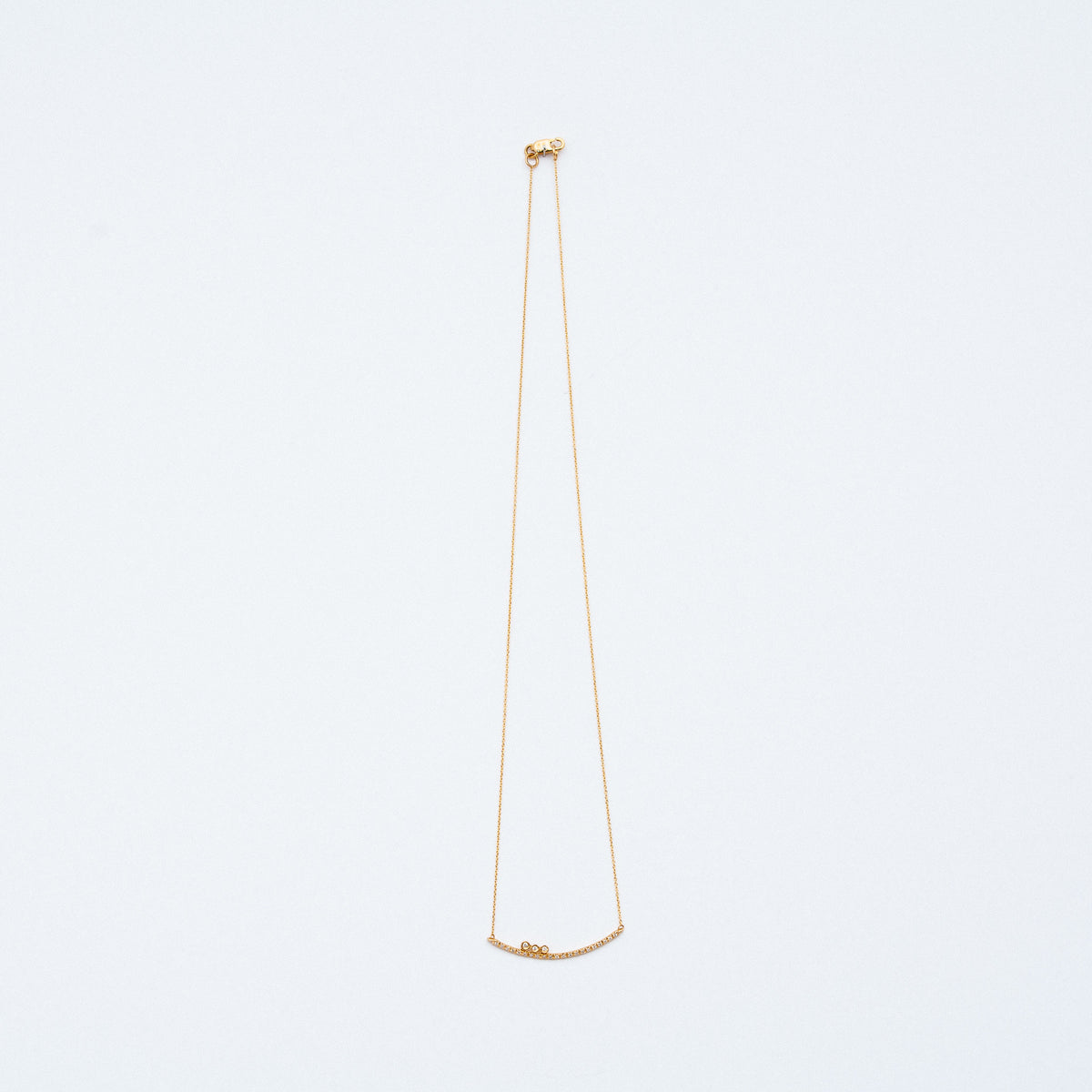 Curved Bar Necklace with Diamonds