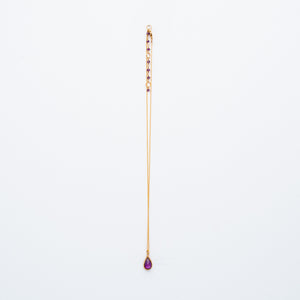 Lina - Amethyst Drop Necklace