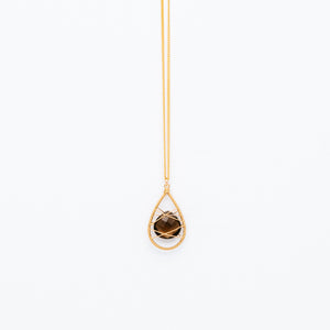 Lina - Wrapped Smoky Quartz Necklace