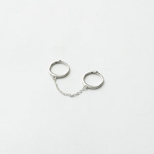 NSC - DOUBLE HUGGIE CHAIN EARRINGS