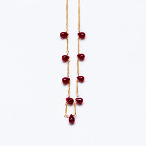 LINA - Ruby broilette necklace