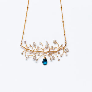 LINA - Labradorite branch necklace