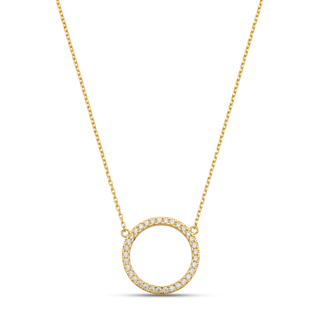 NFC - cz open circle necklace