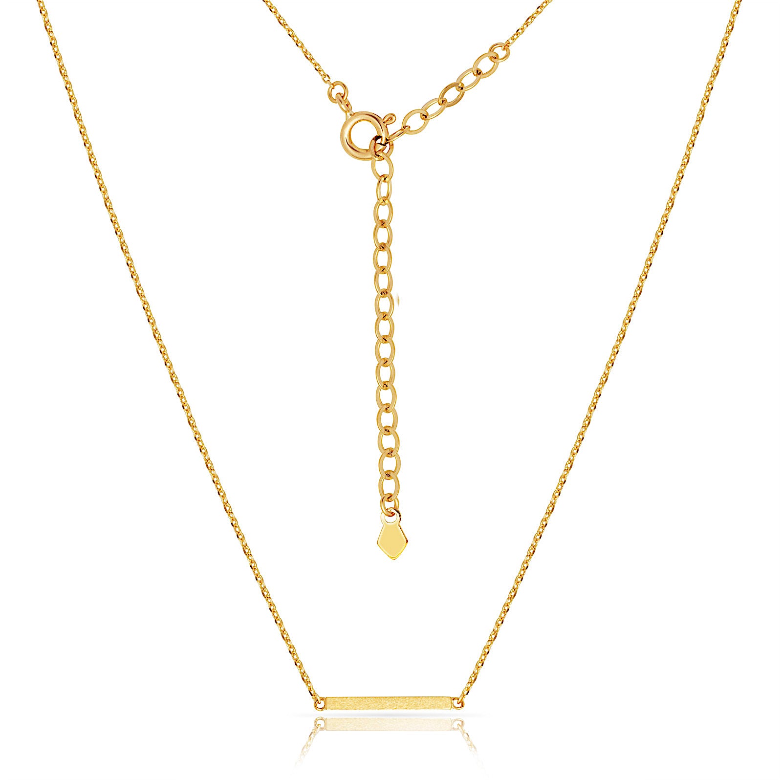 Plain bar necklace