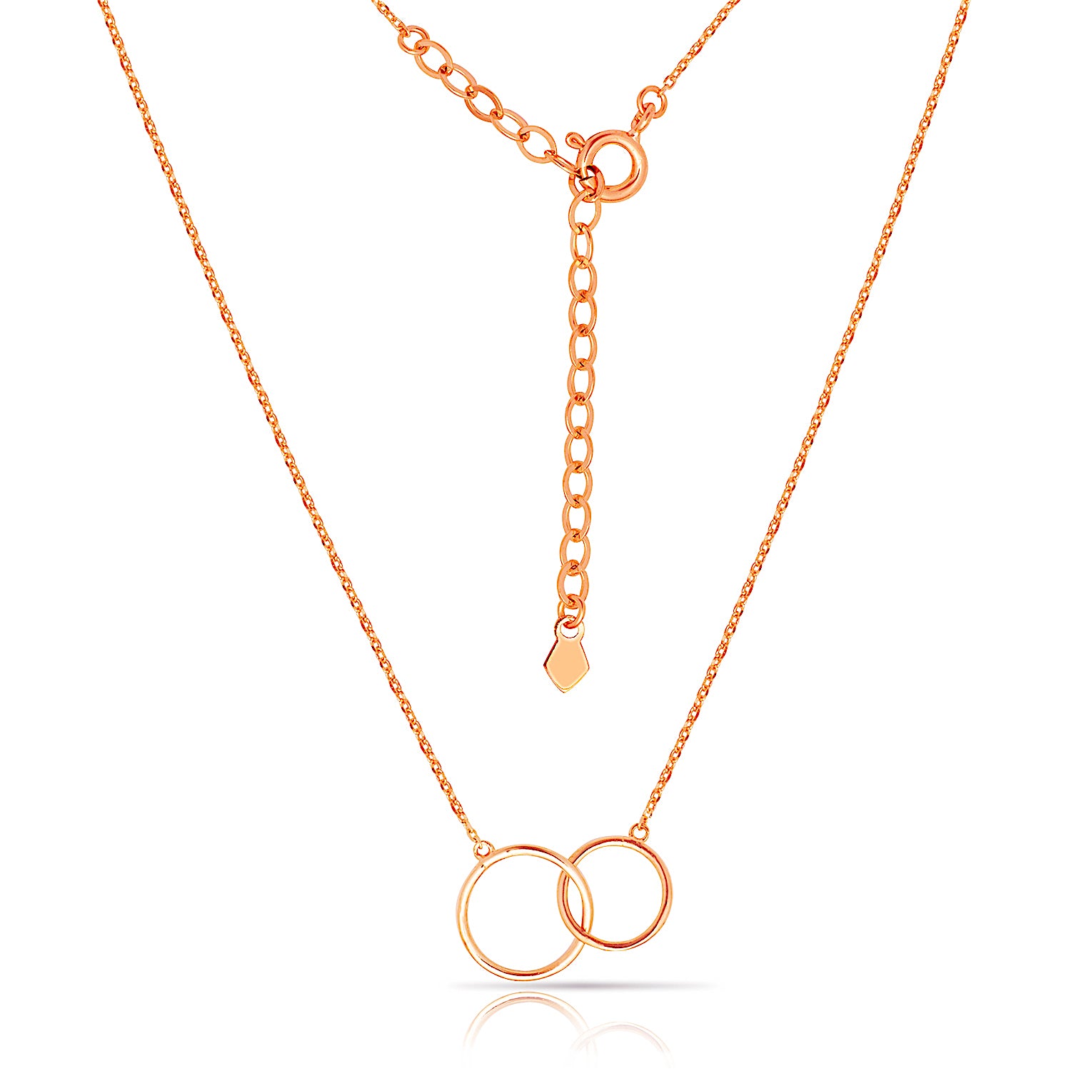 Duo necklace in rose gold