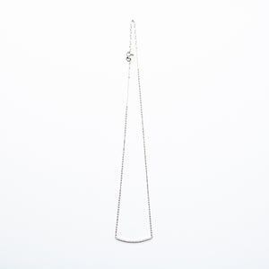 NSC - Curved Bar CZ Necklace in Gold Plated