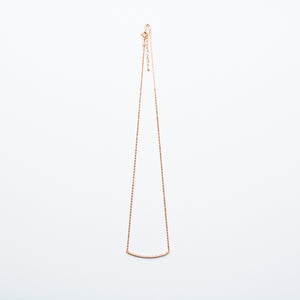 NSC - Curved Bar CZ Necklace in Gold Plated