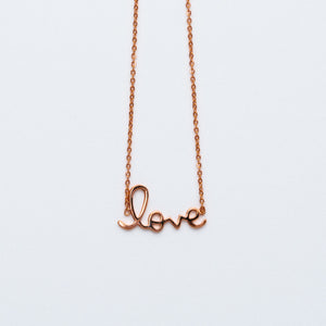 NSC - Scripted Love Necklace in Gold Plated