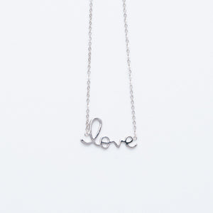 NSC - Scripted Love Necklace in Gold Plated