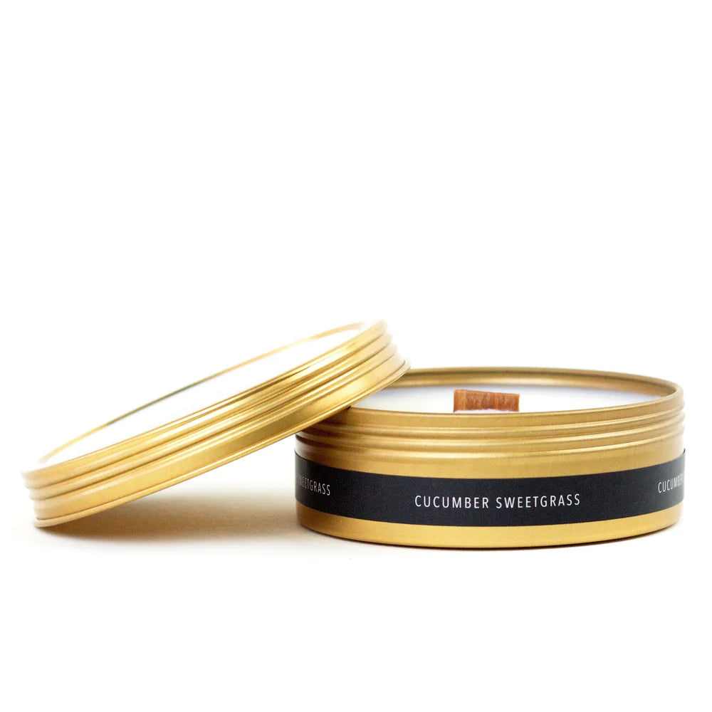 CUCUMBER SWEETGRASS SOY TRAVEL CANDLE