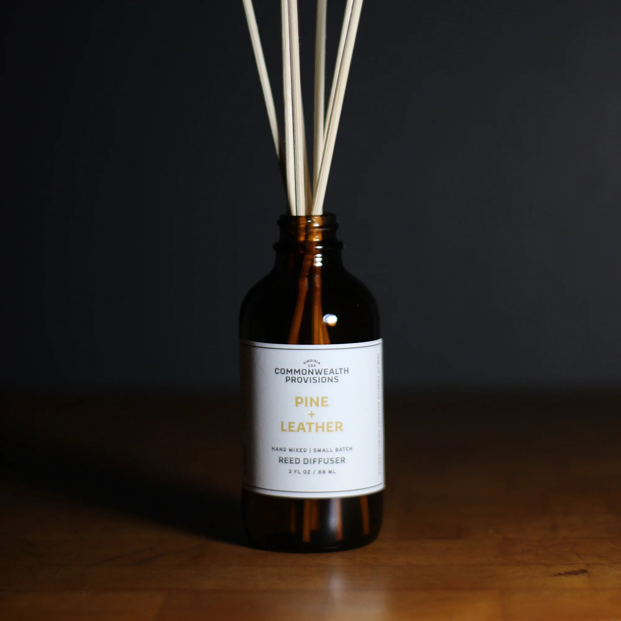 PINE + LEATHER REED DIFFUSER