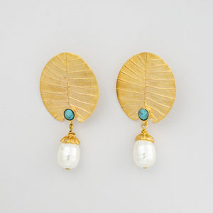 NSC - brass post drop earrings
