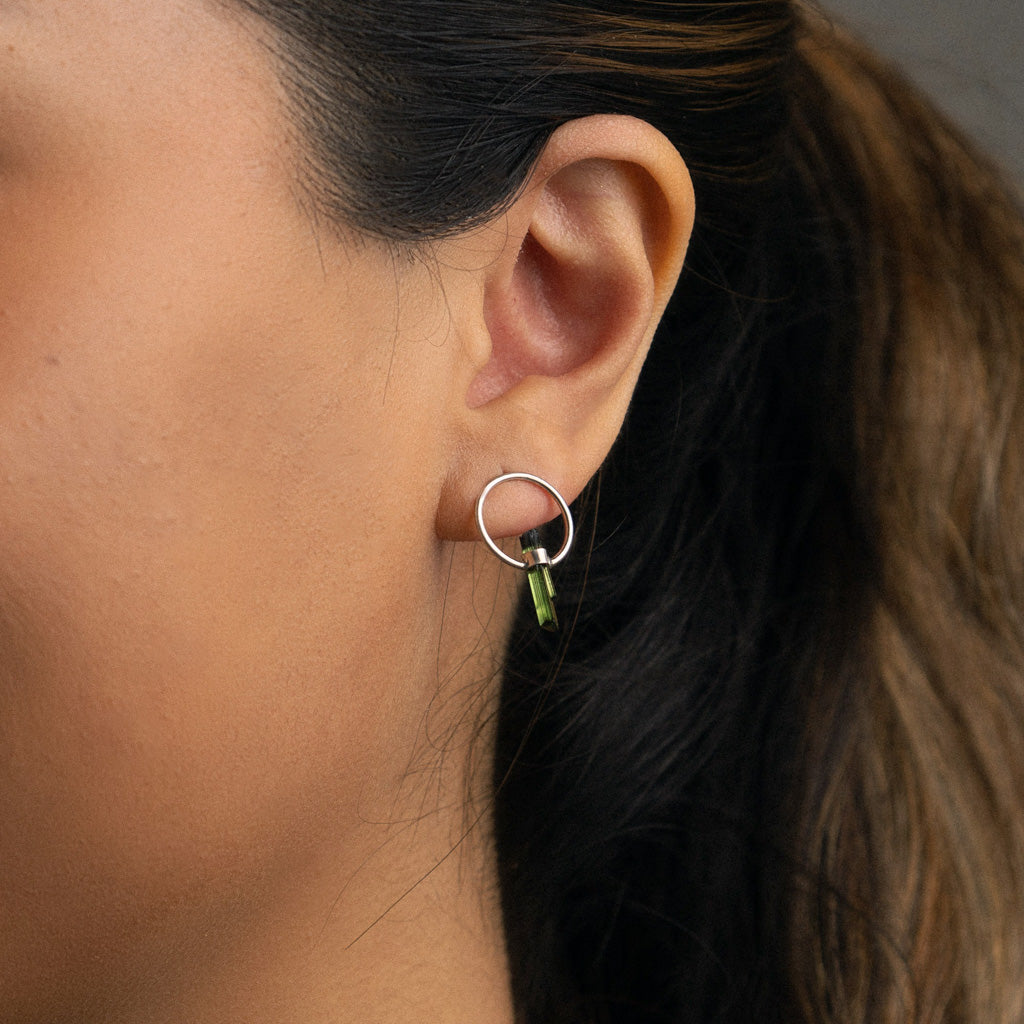 Satellite earrings in silver