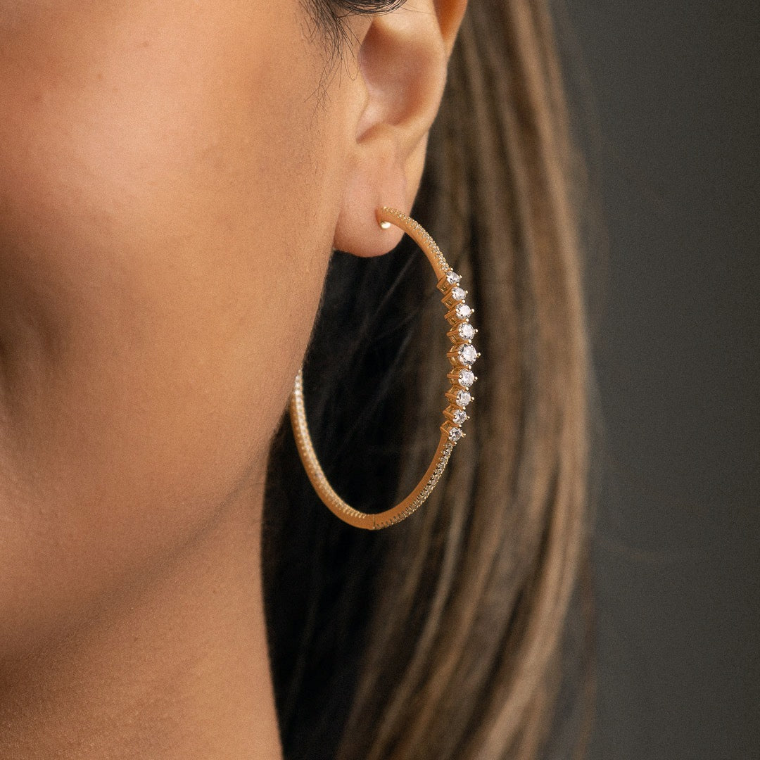 Cz Hoop earrings
