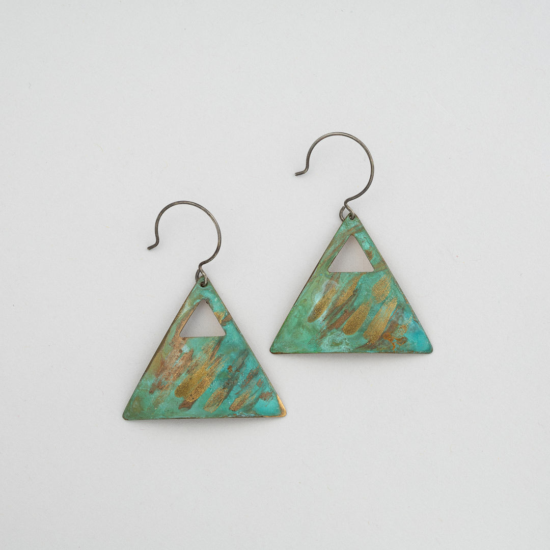Domed Open Triangle Earring