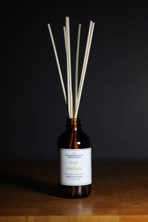 PINE + LEATHER REED DIFFUSER